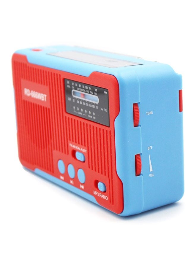 جهاز إرسال FM يعمل بالطاقة الشمسية RD-666T أزرق/أحمر/فضي - Image 5