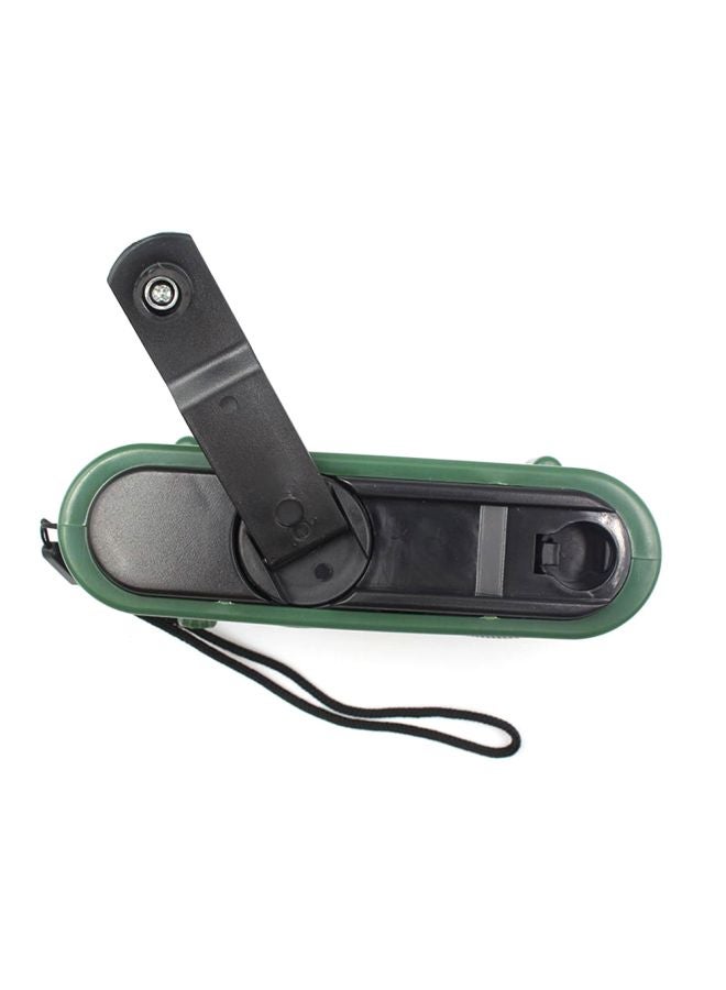 Multifunctional Solar Powered FM Radio With LED Flashlight V6930G Green/Black - Image 5