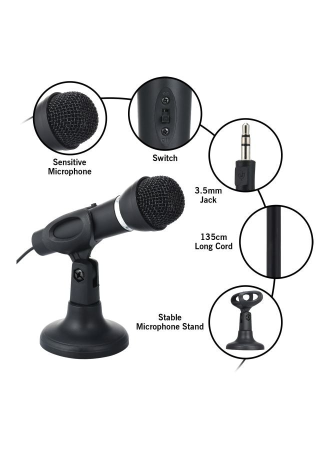 ميكروفون صغير للمكتب مع حامل V7644 أسود - Image 5