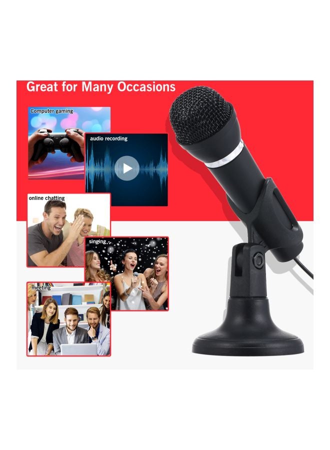 ميكروفون صغير للمكتب مع حامل V7644 أسود - Image 2