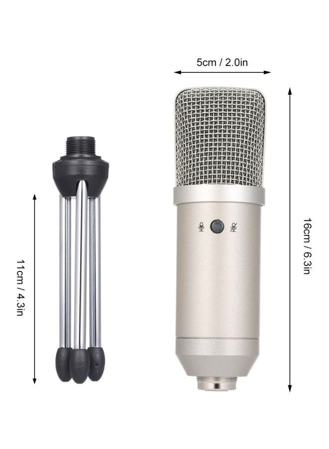 ماركة غير محددة ميكروفون BM830 بمنفذ USB مع حامل ثلاثي القوائم V7574S أسود/ فضي  - Image 5