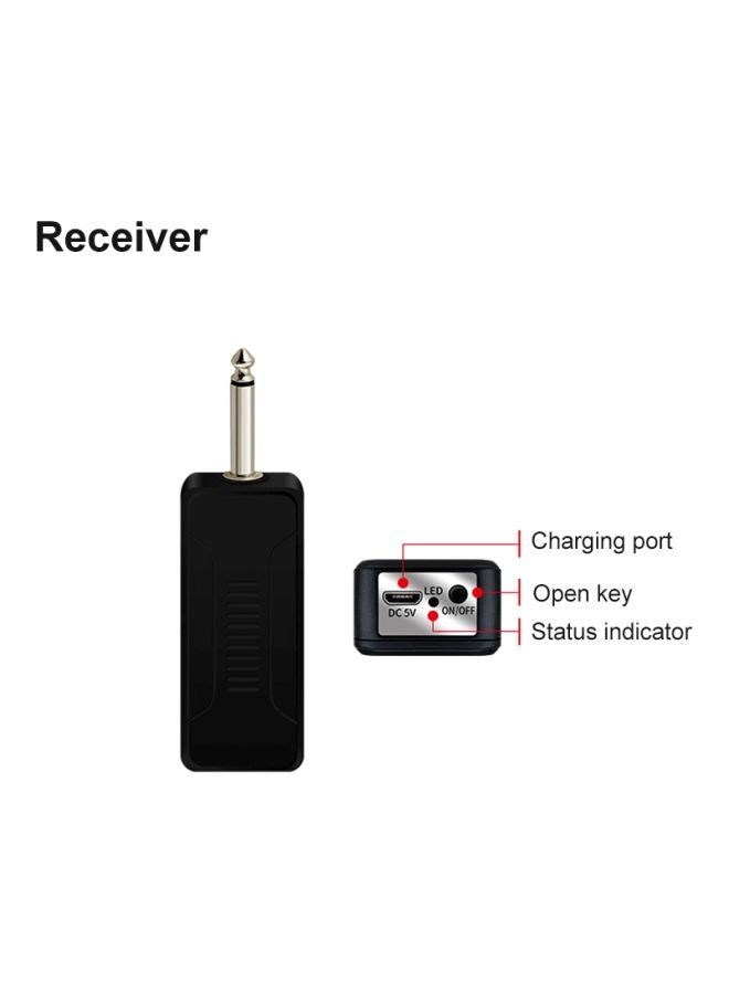 طقم ميكروفون لاسلكي UHF يثبت على الرأس مع جهاز استقبال مكون من قطعتين V7560 أسود - Image 3