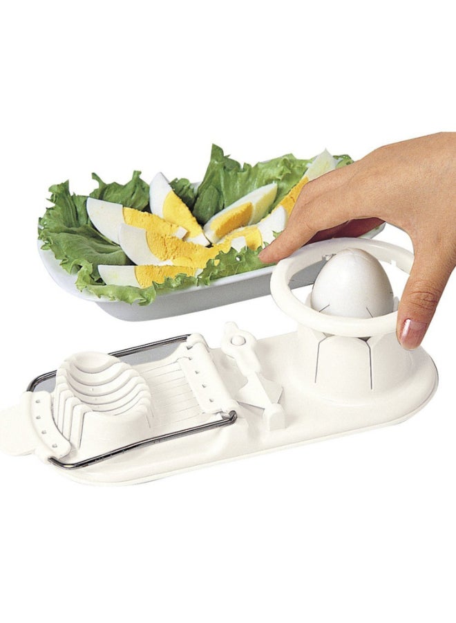 Generic - 2 in1 Multifunction Kitchen Egg Slicer Brown 7.9 x 3.5 x 1.5inch - Image 1