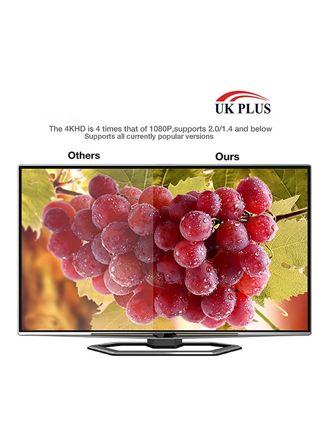 UK بلس كابل 4K HDMI رمادي / أصفر  - Image 4