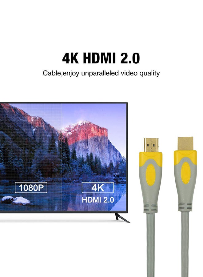 UK بلس كابل HDMI رمادي / أصفر  - Image 3