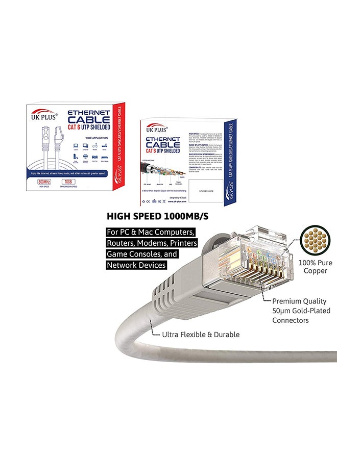 UK بلس كبل الشبكة UTP Cat6 رمادي - Image 4