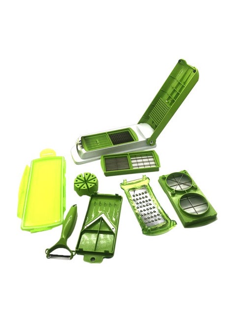 12-Piece Multifunctional Vegetable Slicer Set Green/White