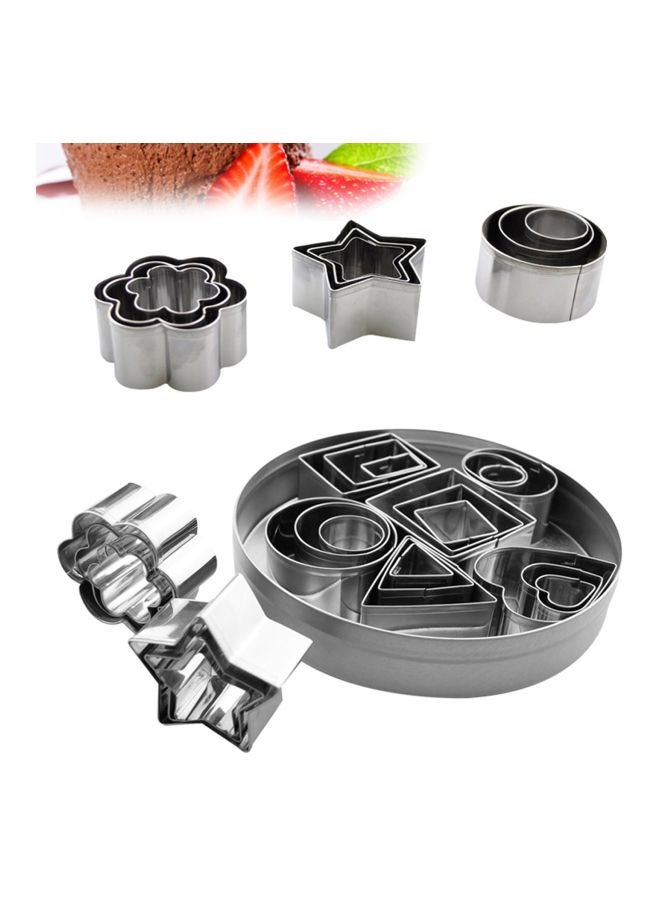 24-Piece Cookie Cutters Silver - Image 3