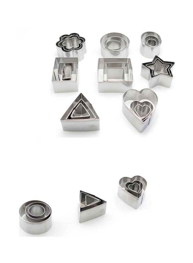 24-Piece Cookie Cutters Silver - Image 4