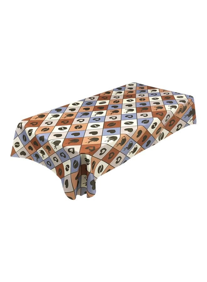 Rectangular Microfiber Table Cover Brown/Blue/Black L  - Image 1