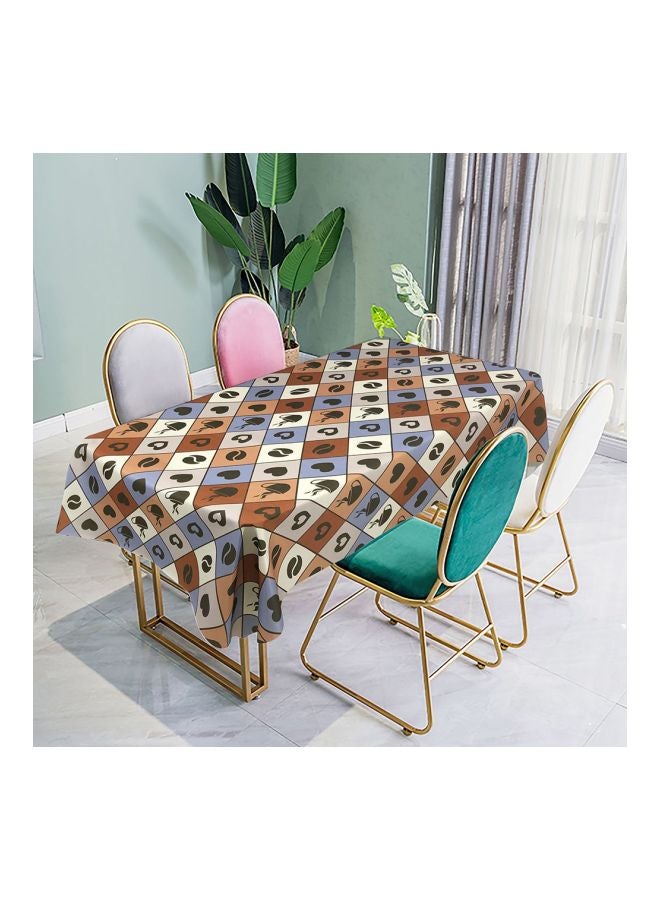 Rectangular Microfiber Table Cover Brown/Blue/Black L  - Image 2