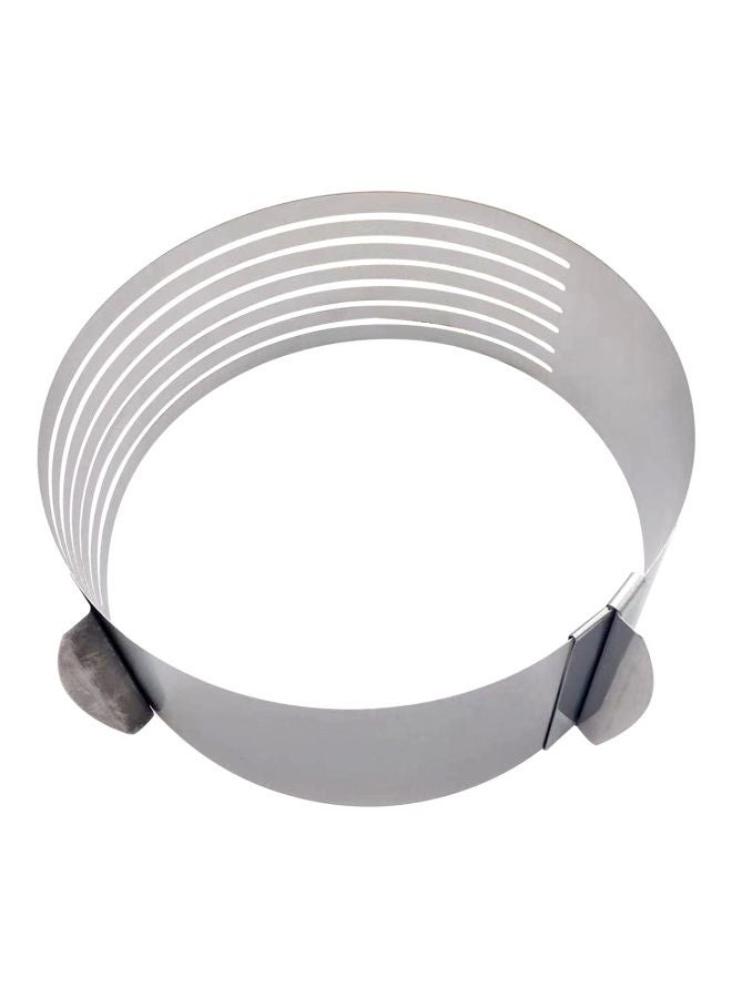 قطاعة كيك متعددة الطبقات وقابلة للتعديل مصنوعة من الستانلس ستيل فضي - Image 1