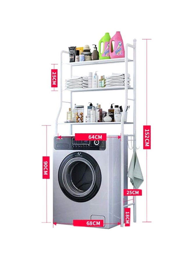 Toshionics - 3 Tier Stainless Steel Washing Machine Rack White 152x68centimeter - Image 1