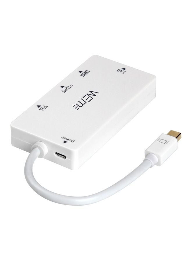 محول 4 في 1 من منفذ شاشة صغير إلى منفذ Vga وHDMI أبيض - Image 2