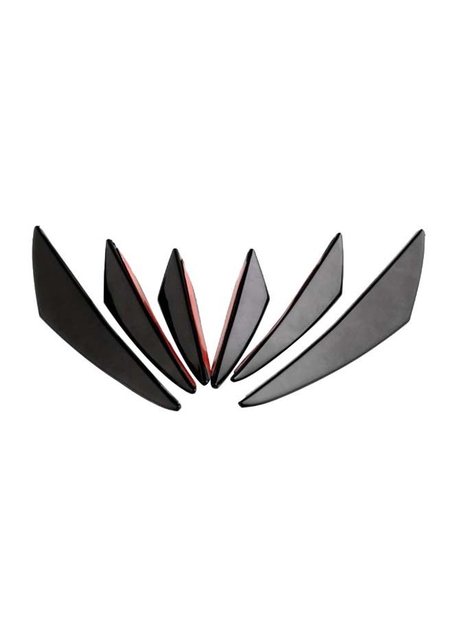 Generic 6-Piece Front Bumper Fin Splitter Set 