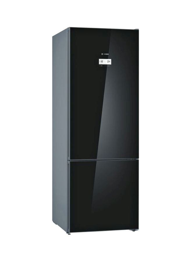 BOSCH Serie | 6 Free-Standing Fridge-Freezer with freezer at bottom, glass door 193 x 70 cm KGN56LB3E8 Black - Image 1