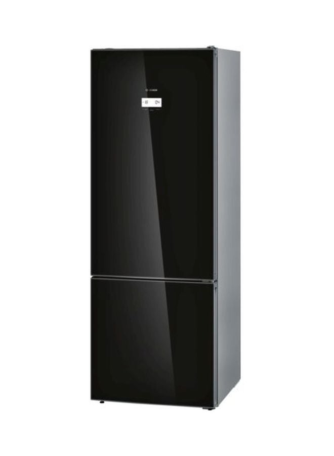BOSCH Serie | 6 Free-Standing Fridge-Freezer with freezer at bottom, glass door 193 x 70 cm KGN56LB3E8 Black - Image 2