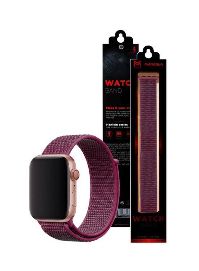 MARGOUN - Henlein Series Nylon Band For Apple Watch 42/44mm Magenta - Image 1