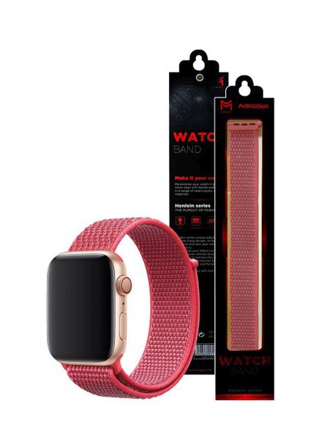 Henlein Series Nylon Band For Apple Watch 42/44mm Red