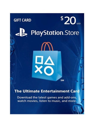 Sony PlayStation Wallet Top-Up Card $20 Blue Best Price Egypt