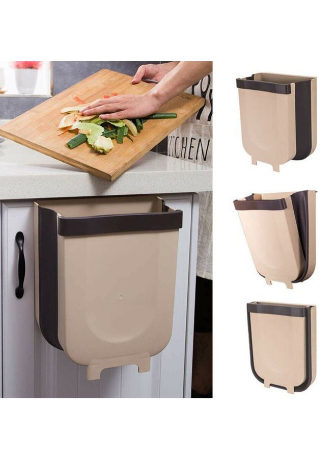 Generic - Portable Trash Can Brown/Black 25 x 18 x 22centimeter - Image 1