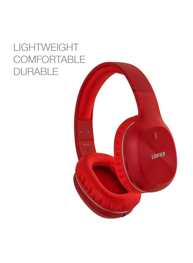 EDIFIER W800BT Bluetooth Headphones - Over-The-Ear Wireless Headphone, 75 Hours Long Playback, Lightweight Red - Image 2