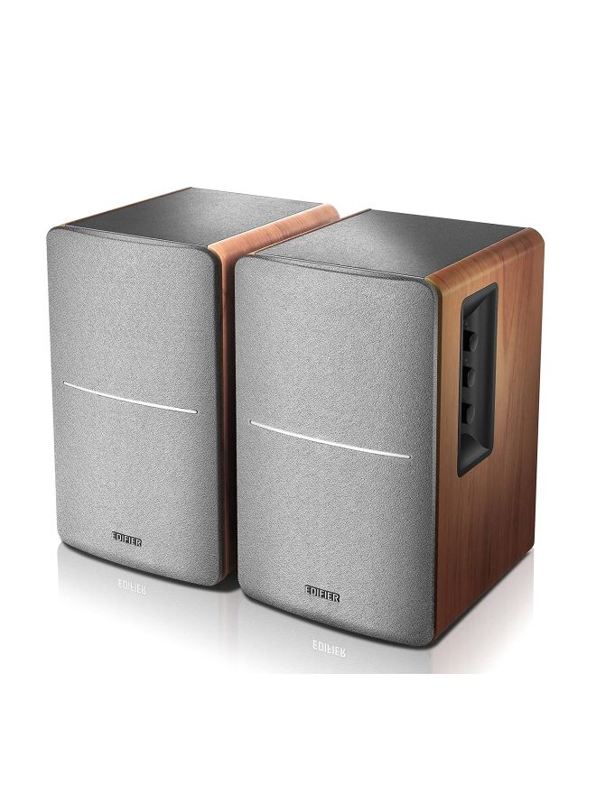 EDIFIER - R1280DB Powered Bluetooth Bookshelf Speakers - Optical Input - Wireless Studio Monitors - 4 Inch Near Field Speaker - 42w RMS R1280DB Brown/Black - Image 1