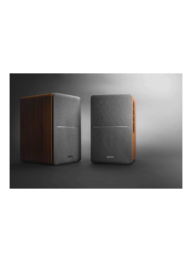 R1280DB Powered Bluetooth Bookshelf Speakers - Optical Input - Wireless Studio Monitors - 4 Inch Near Field Speaker - 42w RMS R1280DB Brown/Black - v1592580301/N38595617A_7