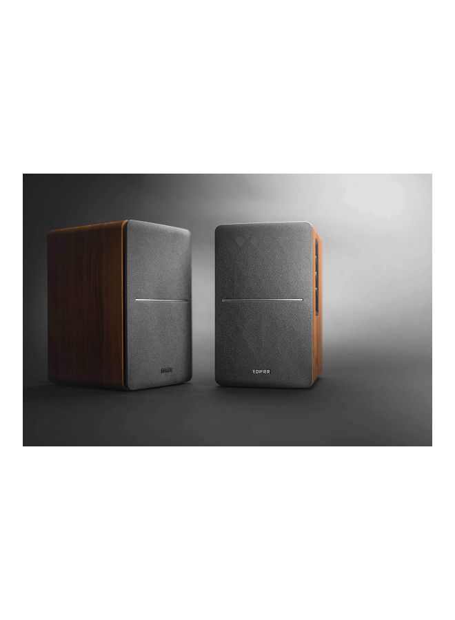 EDIFIER - R1280DB Powered Bluetooth Bookshelf Speakers - Optical Input - Wireless Studio Monitors - 4 Inch Near Field Speaker - 42w RMS R1280DB Brown/Black - Image 1
