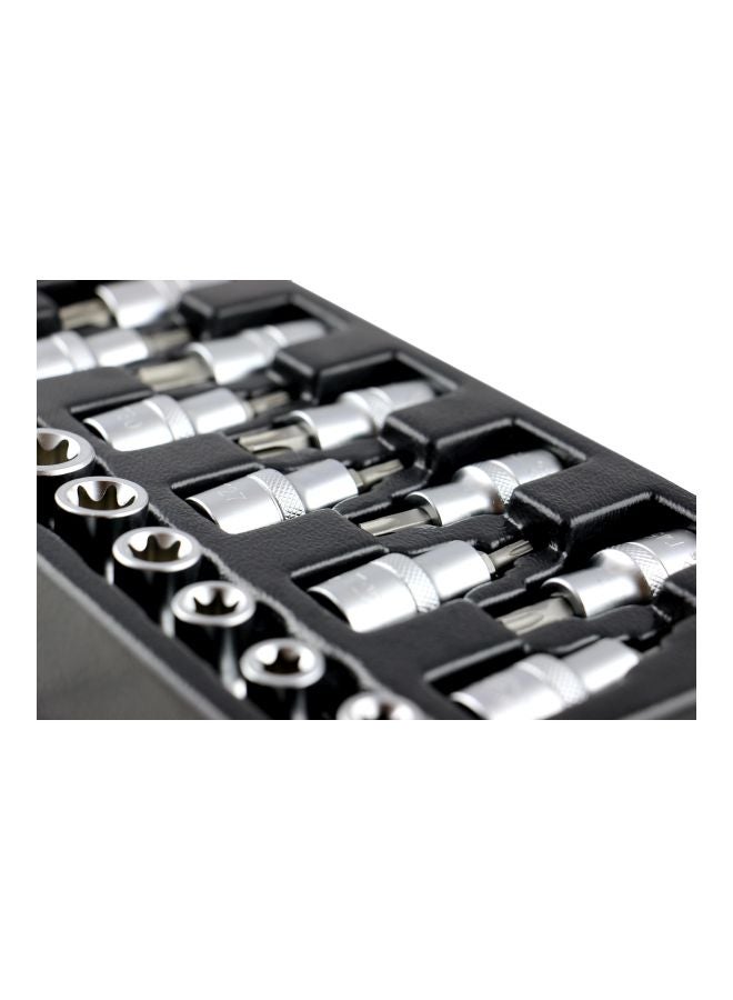 LICOTA 19-Piece Socket And Bit Set Silver 14x27x5cm  - Image 3