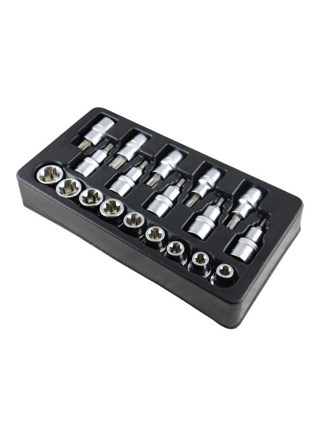 LICOTA 19-Piece Socket And Bit Set Silver 14x27x5cm  - Image 4