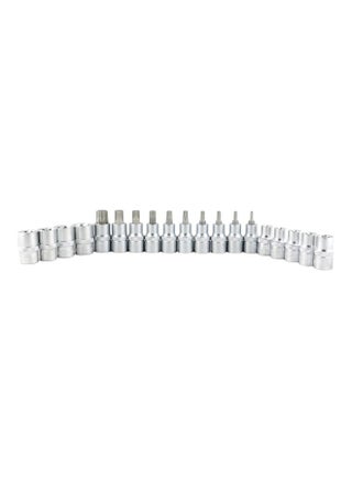 19-Piece Socket And Bit Set Silver 14x27x5cm - v1592582810/N38581497A_1