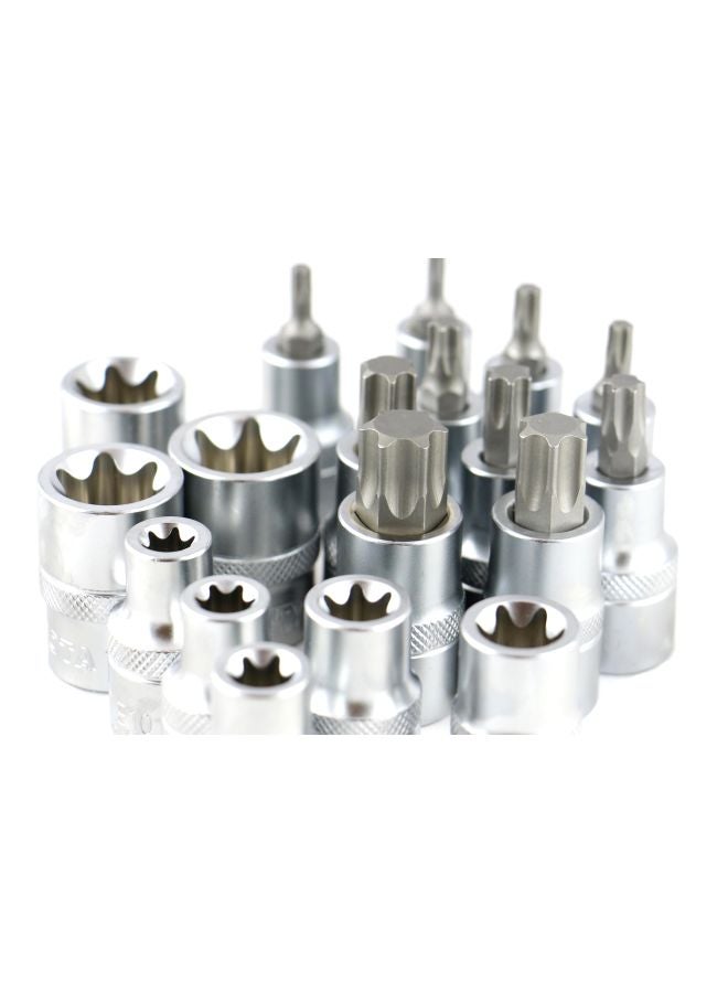 LICOTA 19-Piece Socket And Bit Set Silver 14x27x5cm  - Image 2