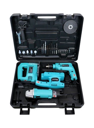 Electric Drill Kit Set Blue/Black - v1592582812/N38610506A_1