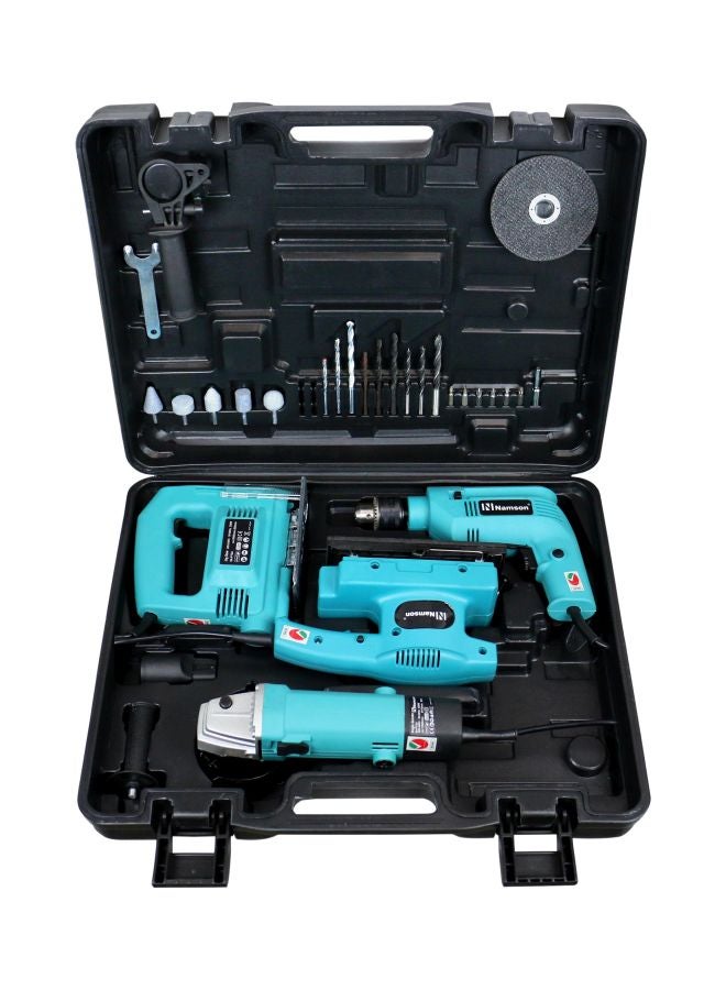 Electric Drill Kit Set Blue/Black