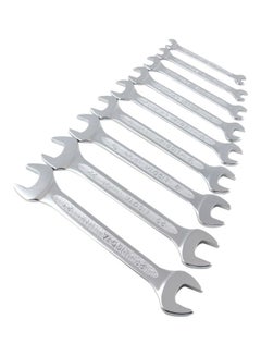 9-Piece Open Wrench Set Silver 6x7, 8X9, 10x11, 12x13, 14x15, 16x17, 18x19, 20x22, 21x23 - v1592582815/N38581498A_1