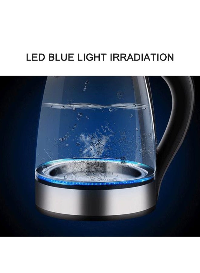 Generic - Double Wall Cordless Glass Electric Water Kettle 1.7 L H31990EU Clear/Black - Image 1