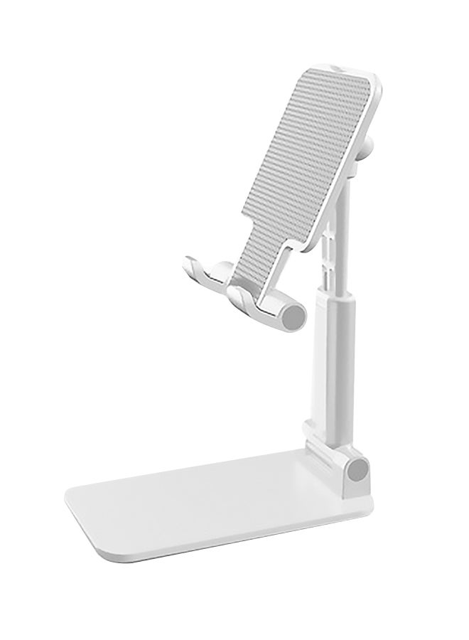 Foldable Angle Height Adjustable Cell Phone Desktop Stand White