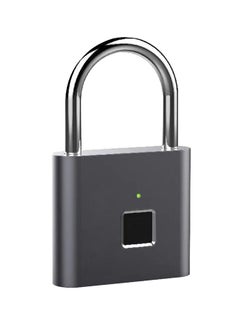 Smart Waterproof Anti-Theft Fingerprint Padlock Grey/Silver 8 x 11.5cm - v1592630721/N38690061A_1