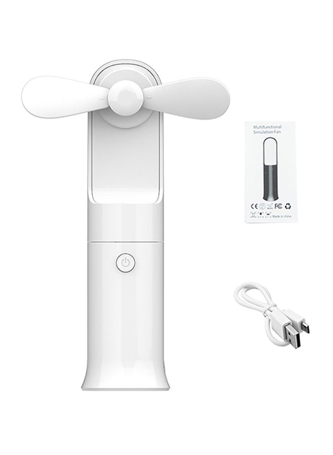 مروحة محمولة متعدّدة الوظائف قابلة للشحن بمنفذ USB H32863-W أبيض - Image 1