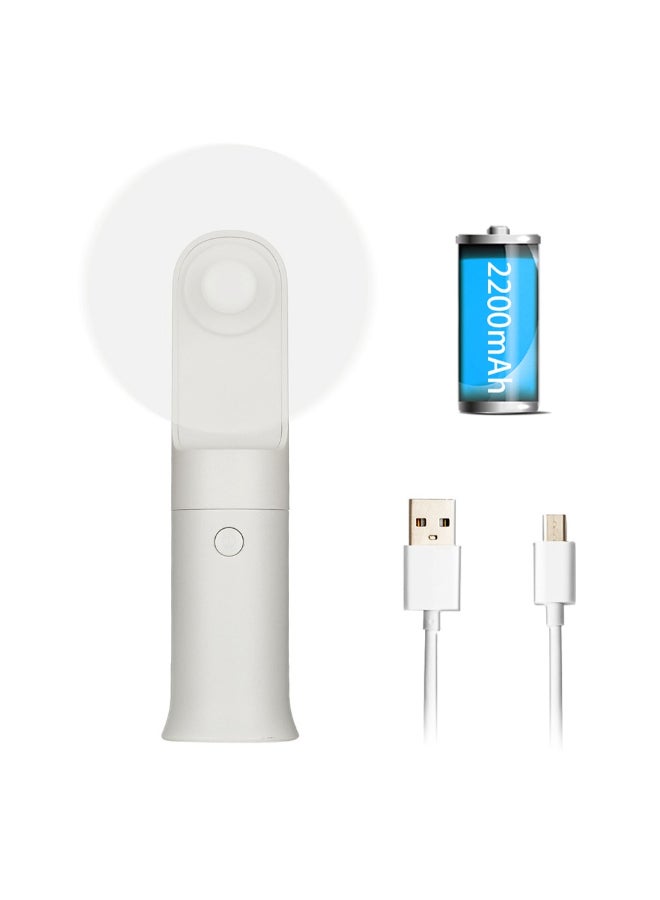 مروحة محمولة متعدّدة الوظائف قابلة للشحن بمنفذ USB H32863-W أبيض - Image 3