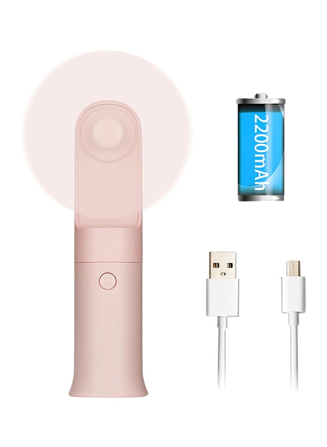 مروحة محمولة متعدّدة الوظائف قابلة للشحن بمنفذ USB H32863-P وردي - Image 1