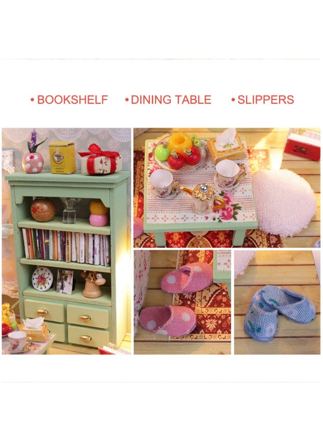 DIY House Decor With LED Light Accessories Furniture Miniature Doll 18cm - Image 5