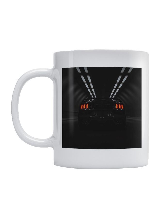 Mustang Printed Mug White/Black/Red