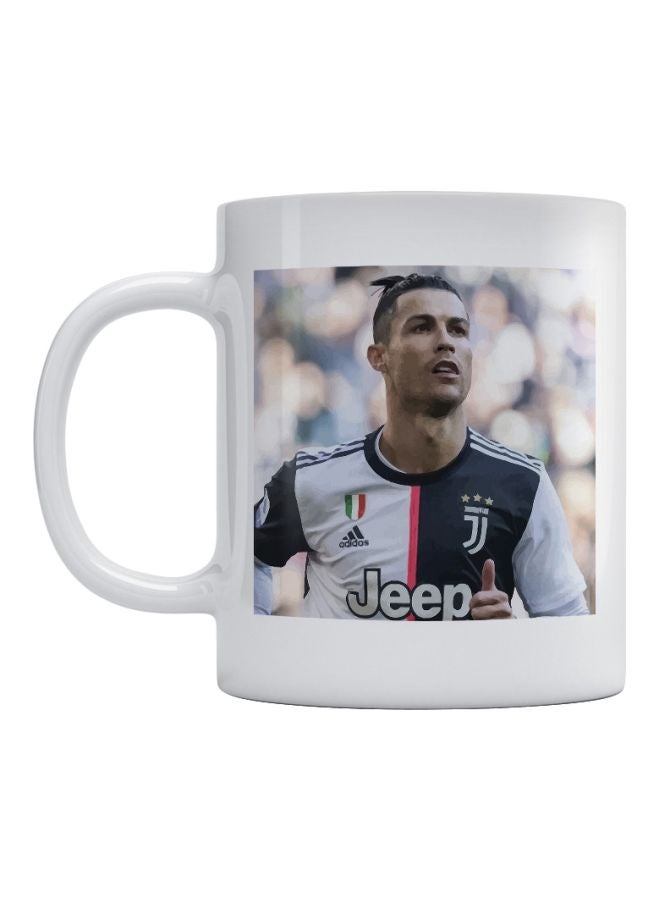 Atiq - Ronaldo Printed Mug White/Green/Red 350ml - Image 1
