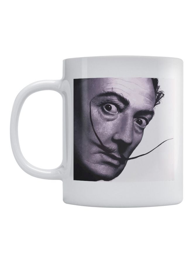 Atiq Salvador Dali Printed Mug White/Black/Grey