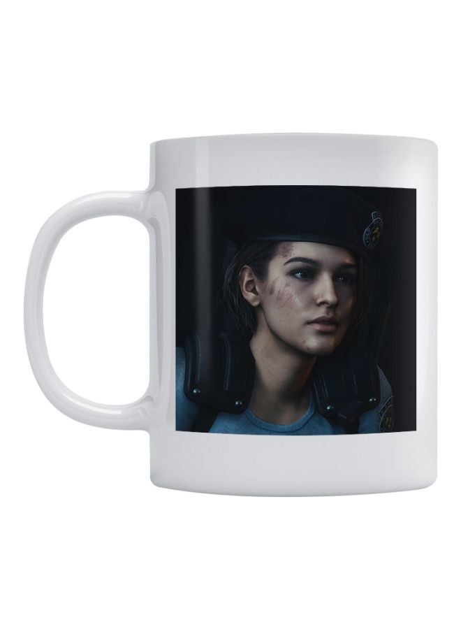 أتيك مج من السيراميك بطبعة أبيض/أزرق/أسود/أصفر