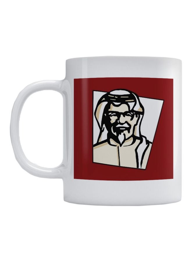 KFC Printed Ceramic Mug White/Red/Black