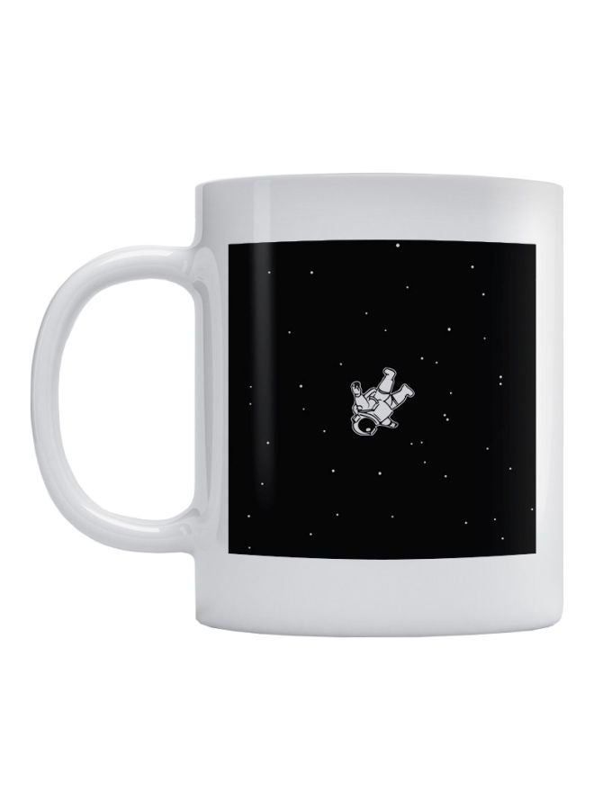 Atiq Astonaut Printed Mug White/Black 