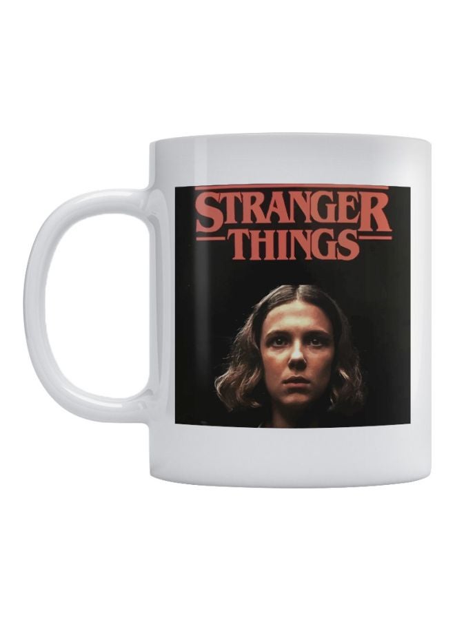 Atiq Stranger Things Printed Coffee Mug White/Black/Red 350ml 
